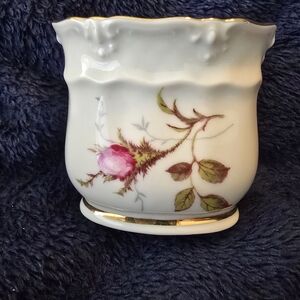 Vintage Royal Heidelberg Winterling Germany Toothpick Holder Rose Briar EUC